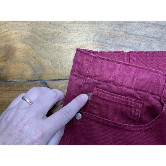 Judy Blue Garment Dyed Scarlet Red Drawstring Jeans Size 11/30 - Picture 5 of 11